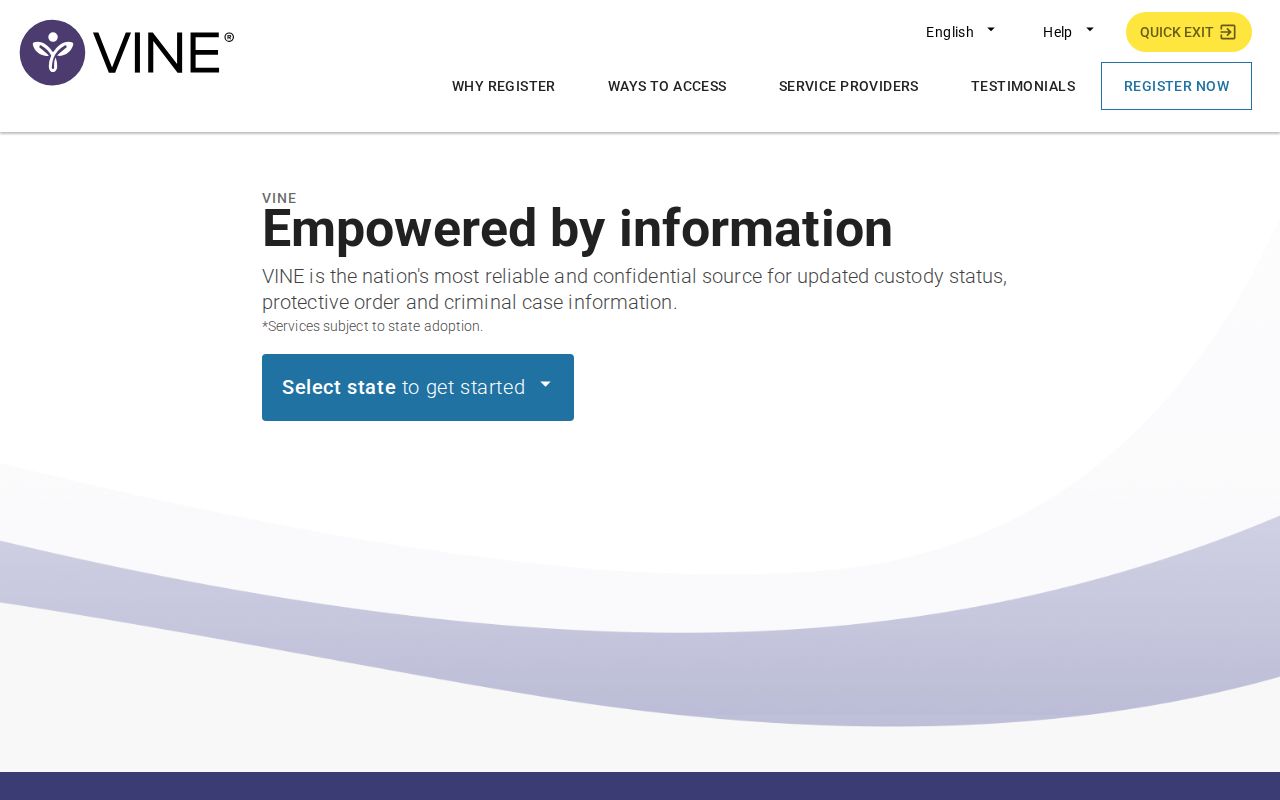 VINELink Florida jurisdiction search interface for Gadsden County